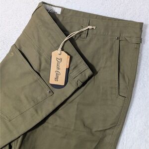 NEW Duck Camp Brush Pants Mens 42R Dark Olive Canvas Heavy Duty Cordura Stretch